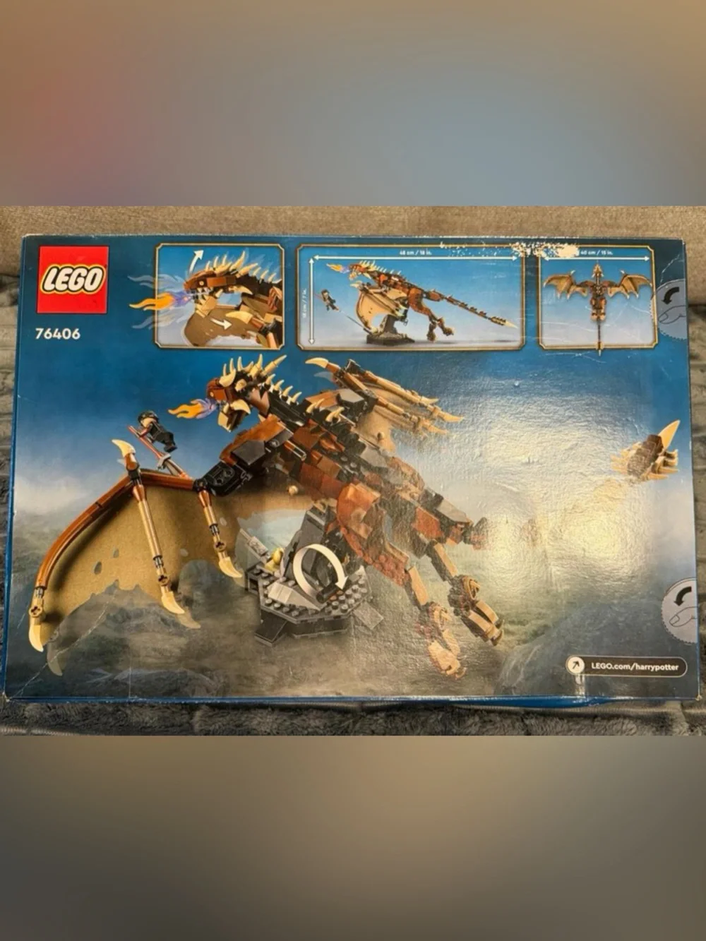 Unopened Lego Harry Potter Wizarding World: Hungarian Horntail Dragon set 76406